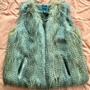 Faux Fur Vest in Brown